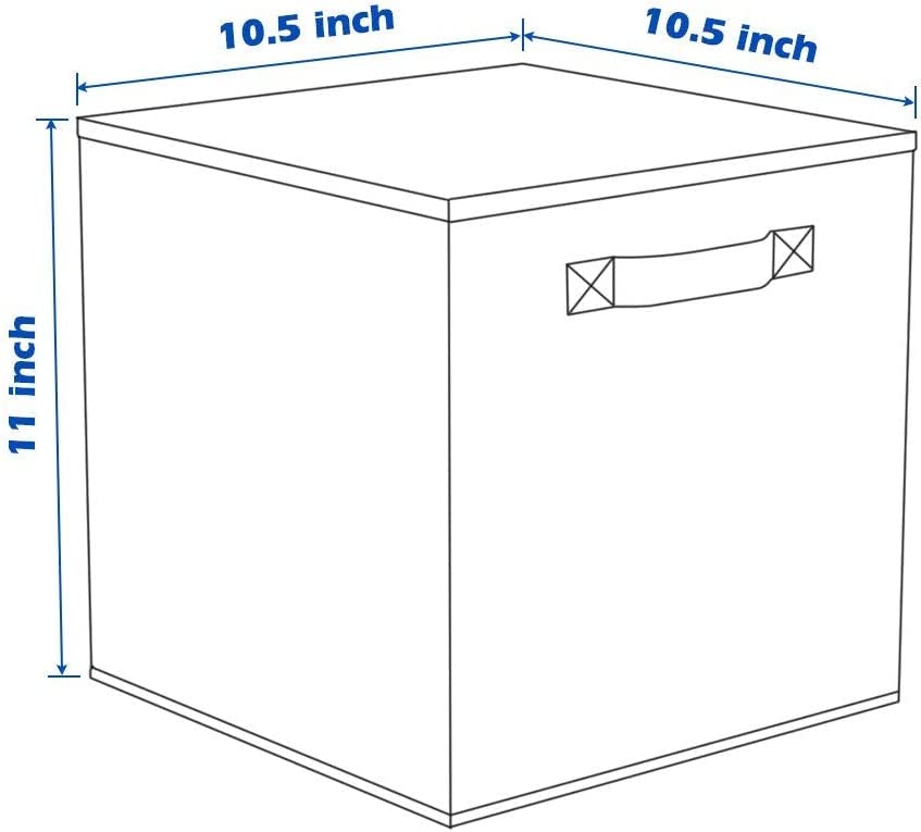 PowerKing Collapsible Storage Cubes with Handles, Fabric Foldable Bins for Closet Shelves, Durable Organization Storage Bins, 10.5'' x 11'' x 10.5'' (Lavender+Light Blue+Pink, 6Pack) - color: Lavender+Light Blue+Pink, size: 6Pack