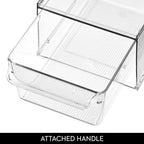 iDesign Stackable Kitchen Storage Drawer – Linus Collection - Clear - style: Pack of 1