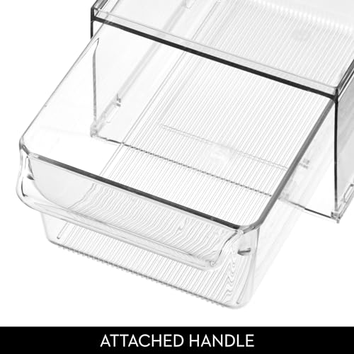iDesign Stackable Kitchen Storage Drawer – Linus Collection - Clear - style: Pack of 1