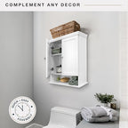 MCS 23x26 White Medicine Cabinet Organizer, Wall Mounted Bathroom Cabinet for Over-The-Toilet Storage, Bathroom Furniture & Restroom Organizer - size: 23x26 2-Door