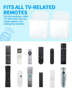 2 PCS Remote Control Holders Wall Mount, Self Adhesive TV Air Conditioner Remote Control Holder, Wall Mount Storage Box Organizer Wall Pen Holder Storage for Home Office School (Clear)