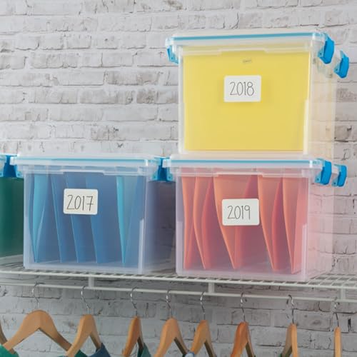 Sterilite 4-Pack Gasket Box, Weather-Resistant Storage Bins with Latching Lids, 32 Quart - Heavy-Duty Organizing Containers for Closet, Bathroom, and Office - size: 32 Quart, style: 4 Pack