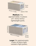 1 Pc Large Storage Bins with Clear Window Collapsible Cloth Organizer Box for Clothing, Toys, Blankets, Closet Shelf Storage, Grey, Medium - size: M