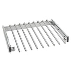 Rev-A-Shelf 17.5" Pull Out Wire Frame for 9 Pairs of Trouser Pant Rack for Space Saving Home Closet Storage Organization, Chrome, PSC-1814CR - size: 9 Pair