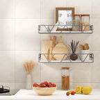 Amaoot Floating Shelves Set of 3, Home Wood Wall Shelf, Farmhouse Shelf for Bedroom, Wall Mounted Floating Shelf for Living Room, Bedroom, Bathroom, Kitchen, Office (Gray) - color: Grey