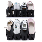 HOMOKUS 20 Pack Shoe Slots Organizer,3-Level Flexible Adjustable Shoe Stackers,Slip-on Shoe Rack,Double Layer Shoe Tray Organizer Holder with 3 Different Height,Space-Saving Shoe Holders (Black) - color: Black