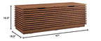 Modway Render 47" Wood Grain Storage Bench in Walnut - color: Walnut