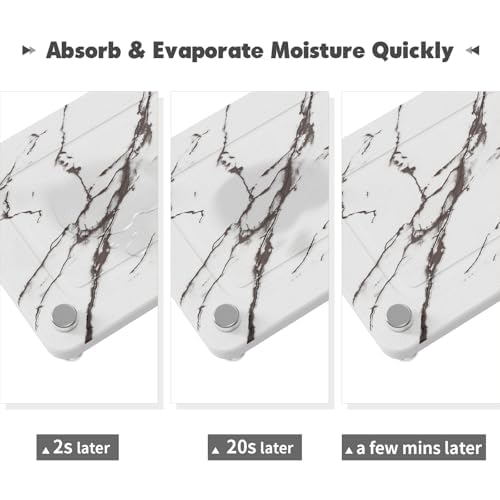 Kitchen Sink Caddy Water Absorbing Stone Tray For Sink, Diatomite Bathroom Countertop Tray Organizer, Faucet Stone Drying Mat Coaster Soap Dish Sponge Dispenser Holder (Marble) - color: Marble