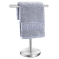 T-Shape Bath Hand Towel Holder Stand, Stainless Steel Free Standing Hand Towel Rack, for Bathroom Kitchen & Countertop, Silver - color: Silver-1 Pack