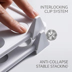 Space-Saving Stackable Clothing Organizer –Interlocking Shirt Folding Boards & Shelf Dividers,Keeps Lightweight Clothes Neat，Stackable Closet Organizer for Shirts, Jeans, T Shirt 5 Pack (White) - color: White