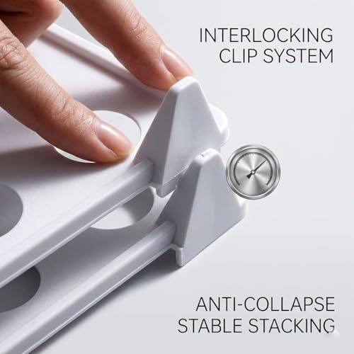 Space-Saving Stackable Clothing Organizer –Interlocking Shirt Folding Boards & Shelf Dividers,Keeps Lightweight Clothes Neat，Stackable Closet Organizer for Shirts, Jeans, T Shirt 5 Pack (White) - color: White