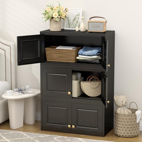 UNICOLY 15" Wall Mounted Storage Cabinet, Small Armoire Wardrobe Closet, Small Hanging Cabinet for Bedroom School, Employee, Gym, Armarios De Ropa para Dormitorio, Assembly Required, Black - color: Black, size: 15"H-Square J