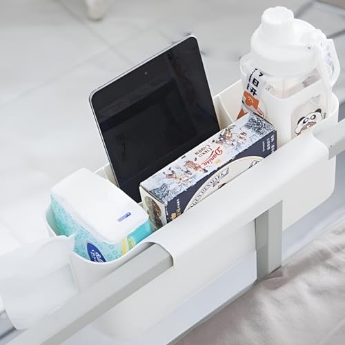 Bedside Organizer Caddy Hanging, Plastic, Green, 11 Lbs / 5 Kg Capacity, Elegant Style, Space-Saving, Rectangular, Hanging Mount - color: Green