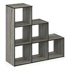 Furinno Pelli 3-2-1 Cubic Storage Cabinet, French Oak Grey/Black - color: French Oak Grey/Black, size: 3-2-1-Cube