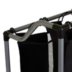 Household Essentials Triple Laundry Sorter with Wheels, Tapered Metal Frame, Removable Polyester Bags, Ventilated, Smooth Rolling Casters, Great for Sorting Laundry Large
