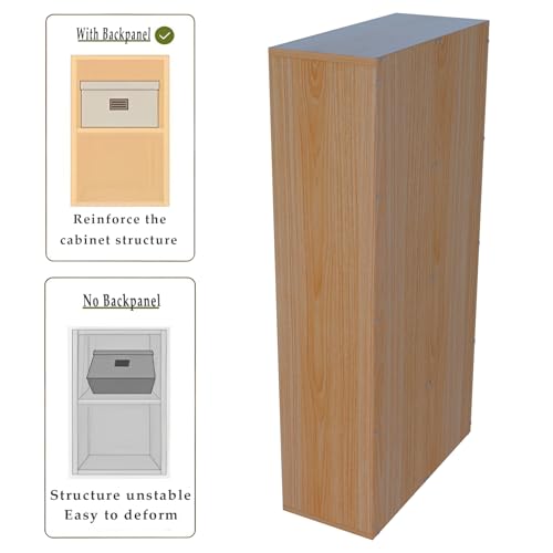 OSCHF 8-Cube Storage Shelf Bookcase - Wooden 4-Tier Floor Standing Open Bookshelf for Home and Office, Display Cabinet, Oak - color: Oak, size: 8-Cube