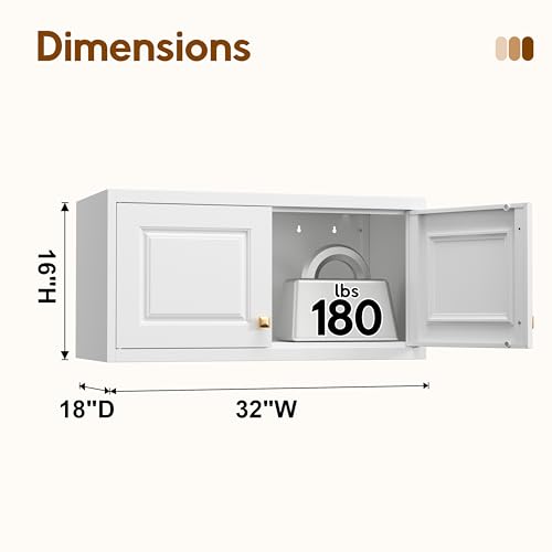 UNICOLY 15" Wall Mounted Storage Cabinet, Small Armoire Wardrobe Closet, Small Hanging Cabinet for Bedroom School, Employee, Gym, Armarios De Ropa para Dormitorio, Assembly Required, White - color: White, size: 15"H-Square J