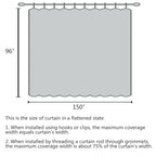 2-in-1 Blackout Curtain & Room Divider - Extra Wide & Heavy-Duty Partition Curtain for Bedroom/Office/Loft - Cheaper Than Building Walls! 12.5ft W x 8ft L, Dark Grey, 1 Panel - color: Dark Grey, size: 150"W x 96"L (Pack of 1)
