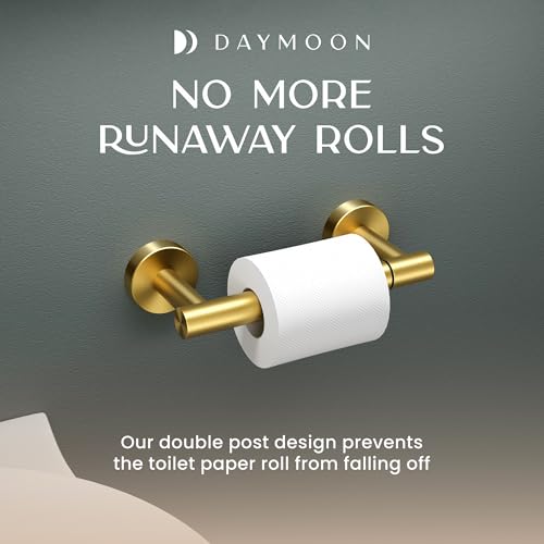 Day Moon™ - Toilet Paper Holder - Modern Roll Holder for Bathroom - 1 Pack - Wall Mount - Classic, Gold - color: Gold, size: Classic 1 Pack