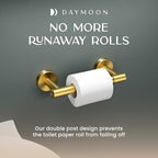 Day Moon™ - Toilet Paper Holder - Modern Roll Holder for Bathroom - 2 Pack - Wall Mount, Gold - color: Gold, size: Classic 2 Pack