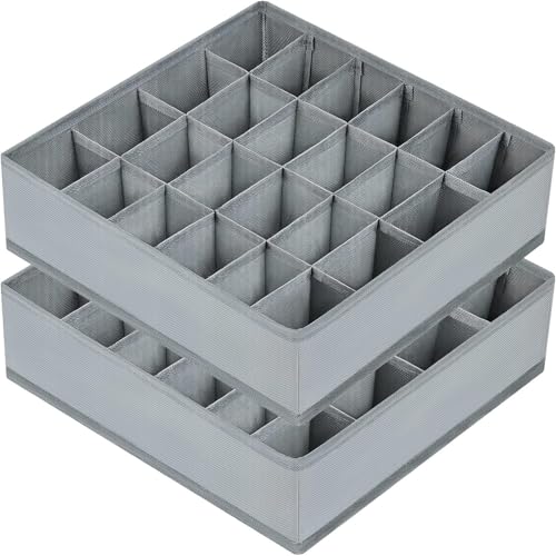 1Pcs Sock Drawer Organizer Divider Underwear Organizer, 24 Cell Closet Organizers and Storage Organizer Sock Holders Organizers for Storing Socks, Handkerchiefs, Ties, Belts