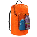 Laundry Bag with Shoulder Straps and Mesh Pocket Laundry Backpack Large Portable Laundry Hamper for College Laundromat Apartment - color: Orange