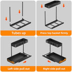 Simple Trending Under Sink Organizer, 2 Pack Pull Out Cabinet Organizer with Sliding Drawer, 2-Tier Under Sink Storage for Kitchen Bathroom, Black - size: 2 pack