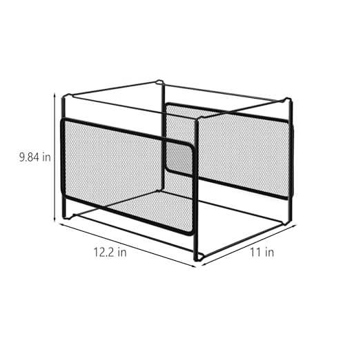 Comix Hanging File Organizer, Letter Size File Folder Organizer with Metal Mesh, Space-Saving File Folder Storage Box for Home Office Supplies - color: 1 Pack