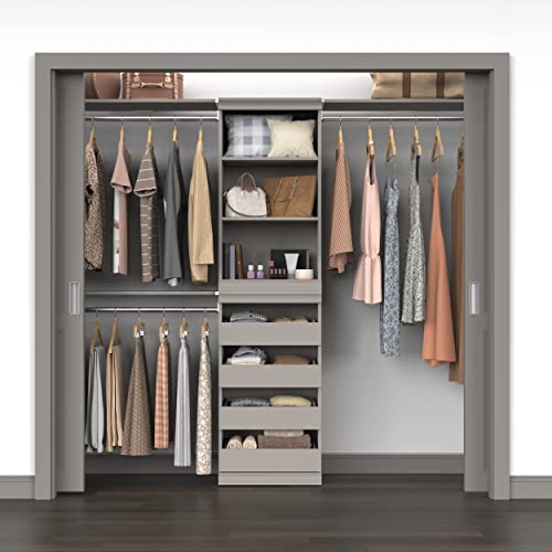 ClosetMaid 4598 Modular Storage Stackable Unit with 4 Drawers, Taupe - color: Taupe
