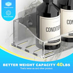 Acrylic Shower Shelves 3 Pack, Clear Adhesive Shower Caddy Organizer, Rustproof No Drill Wall Mount Bathroom & Kitchen Storage Rack - color: Clear