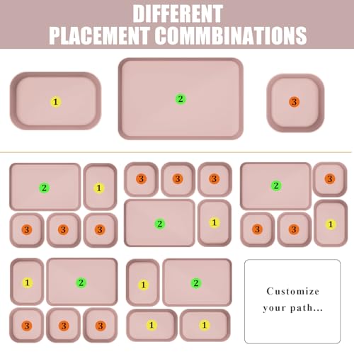 Plastic Drawer Organizers, 10 PCS Drawer Organizer Bins, Bathroom and Vanity Organizer Plastic Tray, Makeup organizer and storage for Makeup, Bedroom, Kitchen Gadgets Utensils and Office (Pink) - color: Pink, size: 10pcs