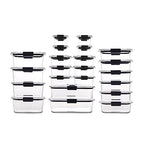 Rubbermaid Brilliance BPA Free 44-Piece Food Storage Containers Set Airtight Leak-Proof with Lids for Meal Prep Lunch and Leftovers - size: 44-Piece