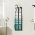 susswiff Towel Racks for Bathroom: 26 Inch Wall Mounted Towel Holder, Upgrade 2-Tier Towel Rack with 3-Vertical-Bars and 3-Steel-Shelves, for Modern Decor Bathroom Towel Storage (Matte Black) - size: B-26"