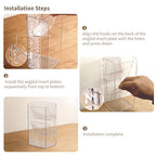 PAVSTINE Medicine Cabinet Organizer with Adjustable Dividers, Clear Open Storage Compartment, Space-Saving Makeup Brush Holder for Bathroom, Wall Cabinet, Vanity Countertop (2-Tier Full Slant) - size: 2-Tier Full Slant