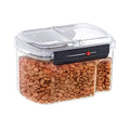 Oggi Easi Grip 60oz Moisture Proof Storage Container, Ultra Clear BPA-Free Sealable Canister, Flip Open Pouring Lid, Date Reminder Slider on Clip, Ideal Cereal Dispenser (60oz / 1.8lt) - size: 60 fl oz