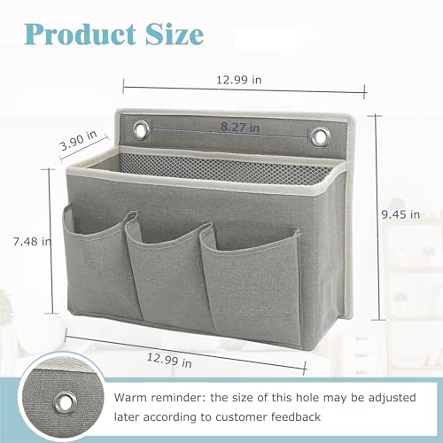 Wall Hanging Organizer Bag/Hanging Baskets with Large Mesh Compartment & 3 Pockets，Over the Door Hanging Organizer Space Saving Storage for Bedroom,RV Camper, Closet (Gray - 1 Pack) - color: Gray - 1 Pack