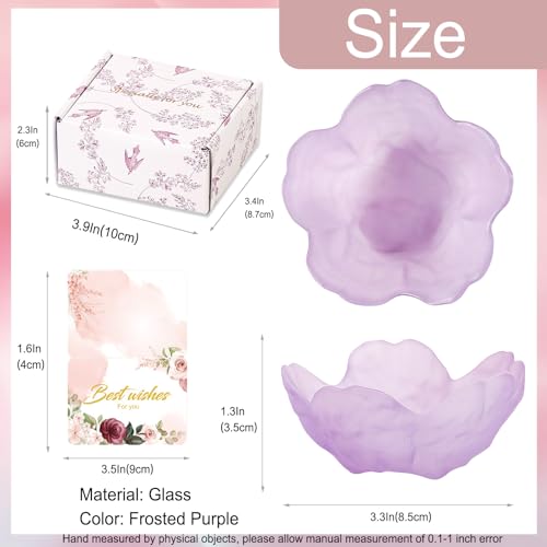 Gifts for Women Flower Jewelry Dish Ring Holder Jewelry Tray Vanity Organizer Room Decor Aesthetic Dorm Bathroom Decor Decorative Trinket Dish for Rings Earrings Necklaces Friendship Birthday Gifts - color: Sandblasted Purple