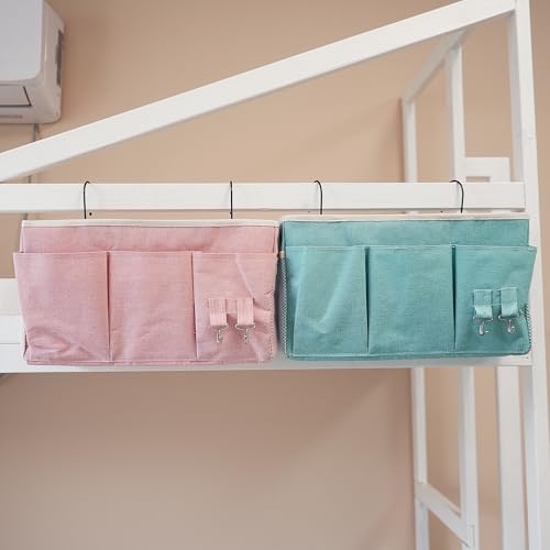 Bedside Caddy, Bedside Hanging Storage Organizer forBunk and Hospital Beds,College Dorm Bed，Can be Placed Glasses Books Mobile Phones(Green) - color: Green