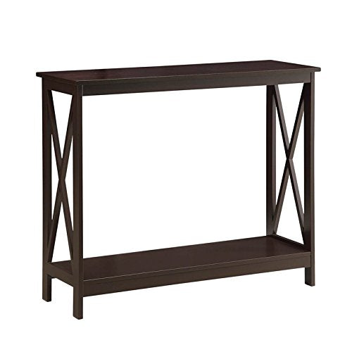 Convenience Concepts Oxford Console Table 39.5" - Sofa Table with Storage Shelf, Transitional Entryway Hall Table for Living Room and Bedroom, Display Foyer Table, Espresso - color: Espresso
