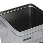 Large Capacity Metal Laundry Detergent Container, Farmhouse Style Storage Box with Handle for Laundry Room Decor