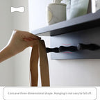 Entrance Coat Rack ，Coat Hooks, Wall-Mounted Wooden Hook Rack, Wall-Mounted Shelves are Very Suitable (Black Color Finish—A-1) - style: black color finish—A-1