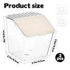Rainmae 2 Pack Laundry Pods Container with Lids Wall-Mounted Dishwasher Pods Holder for Powder Dryer Balls and Scent Booster Beads Space Saving Plastic Storage Container for Laundry Room Organization