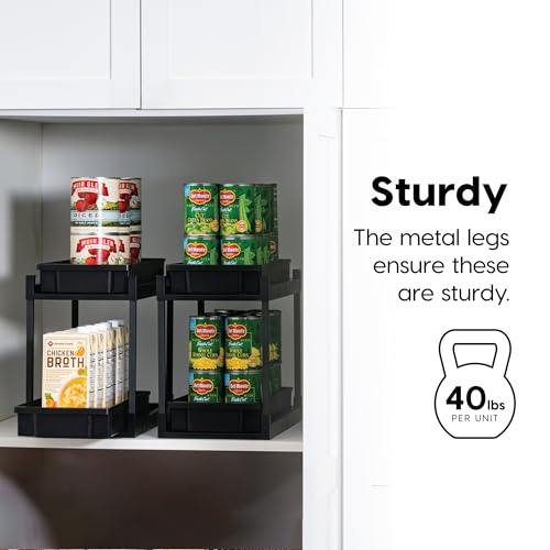IRIS USA Under Sink Organizer, Bathroom Organizers and Storage, Pull Out Under Cabinet Kitchen Shelf Pantry Under Counter, Cleaning Supplies, Vertical Spice Rack Slide Out Drawers, Easy Assembly - size: 1 Pack