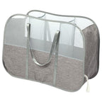 Collapsible Laundry Baskets with 3 Compartment, 150L Tear-proof Pop Up Hamper, Foldable Laundry Basket with Tote Handles, Dirty Clothes Hamper for Laundry, Bedroom, Bathroom, Dorm Grey - style: 3 Compartments- Grey