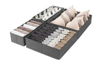 Amazon Basics Dresser Drawer Storage Organizer for Undergarments, Set of 4, Gray | Set of 4 - size: Set of 4