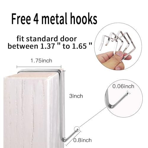 2 Pack 35 Breathable Mesh Pockets Large Hanging Shoe Organizer Over The Door Shoe Rack for Closet Door Storage Shoe Holder Hanger, 8Hooks, White (67.7'' x 26.4'') - color: White-2PCS