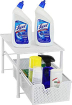 Simple Houseware Stackable Under Sink Cabinet Sliding Basket Organizer Drawer, White - color: White