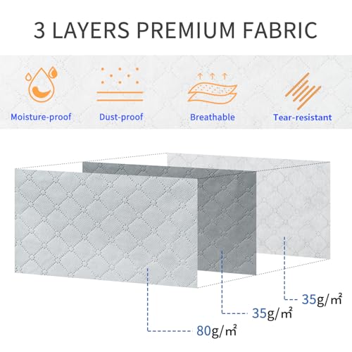 combocube 6 Pack Closet Organizers and Storage Containers, Clothes Storage Bins, Storage Bags with Large Clear Window & Handles for Comforter, Pillow, Quilt, Bedding, Clothes - color: Gray, Clear (6-Pack), size: Small