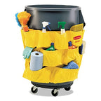 Rubbermaid Commercial Products Supply Organizing Caddy for Brute Trash Cans Yellow Tool Organizer Storage for Spray Bottles/Paper Towels/Gloves/Scrub Brush,(Pack of 6) - size: 1 Count (Pack of 6)