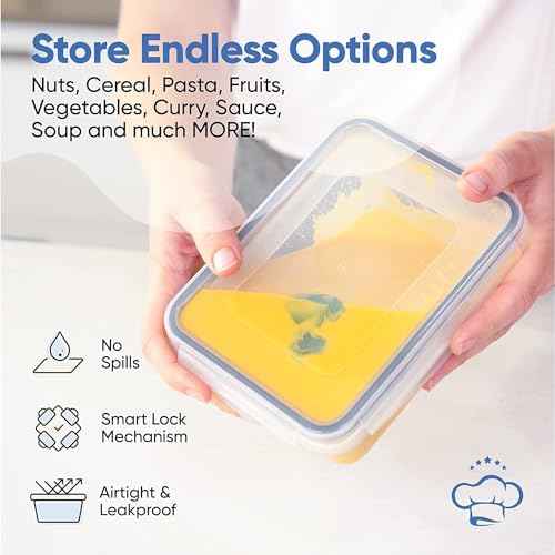 Chefs Path 48 Piece BPA-Free Plastic Food Storage Container Set with 24 Containers and 24 Lids for Kitchen Pantry Organization and Meal Prep - color: Pack of 24